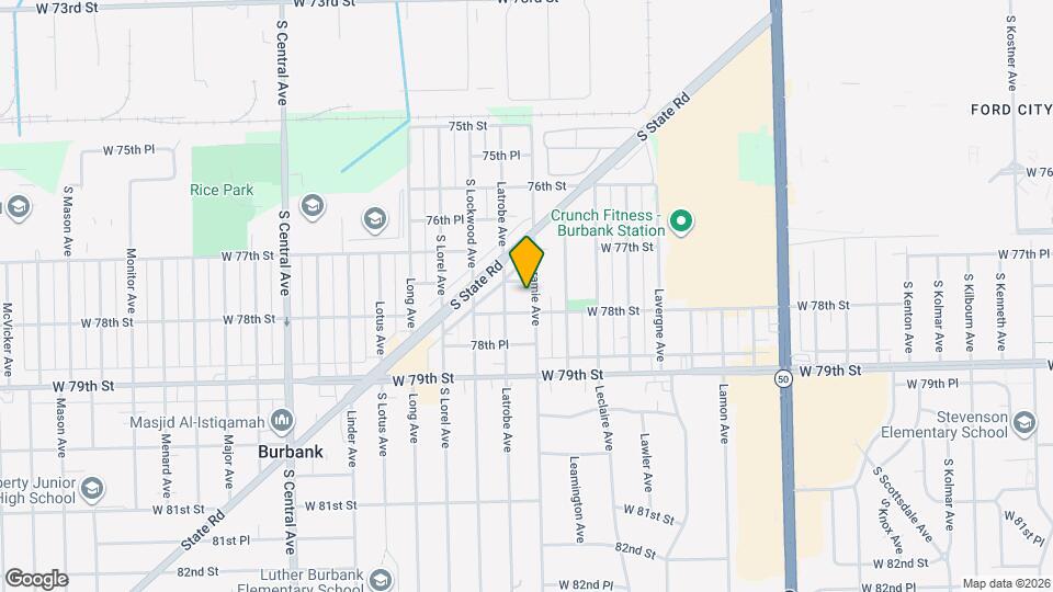 7740 S Laramie Ave Map and Location Details