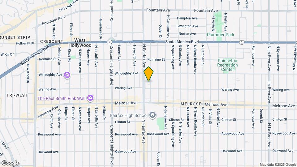 817 N Orange Grove Ave Mapa y Detalles de la Ubicación