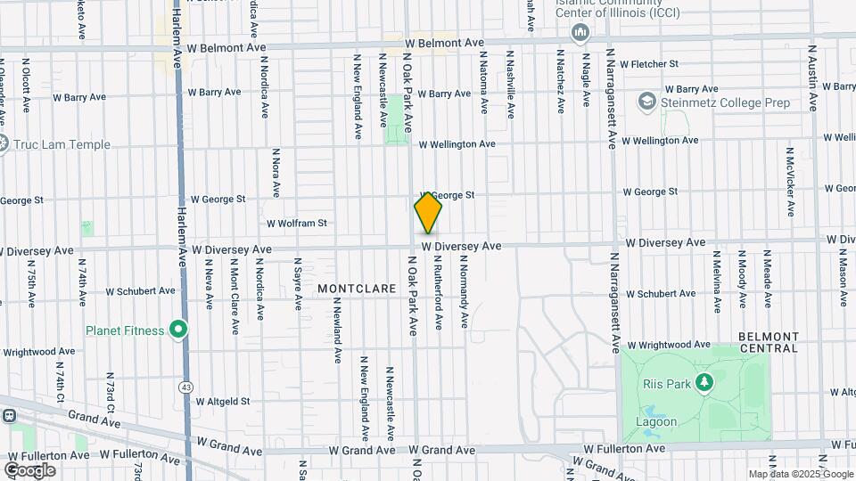 6740 W Diversey Ave Map and Location Details