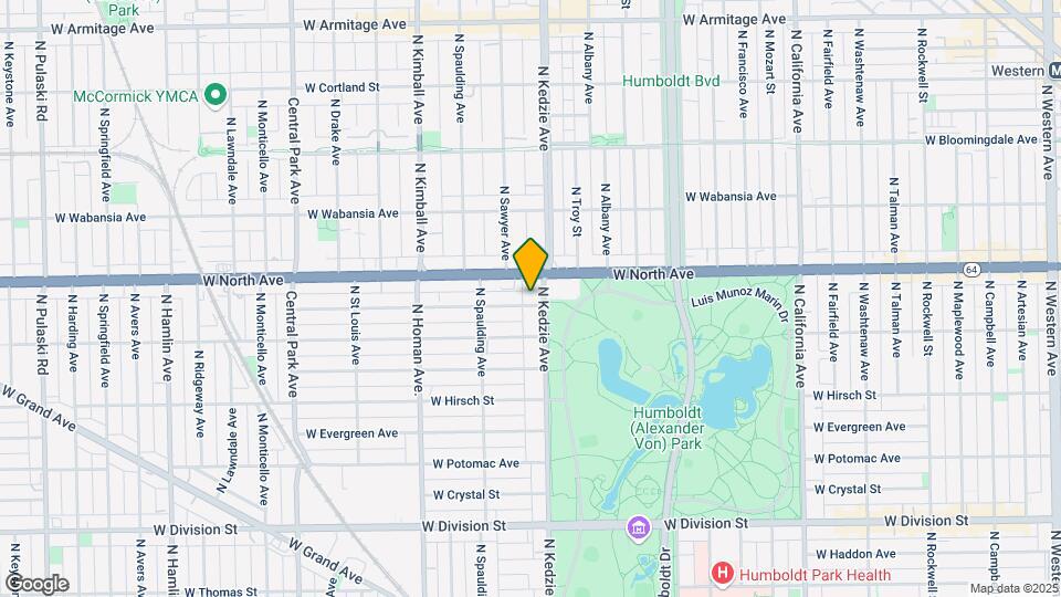 1530-1542 N Kedzie Ave Mapa y Detalles de la Ubicación