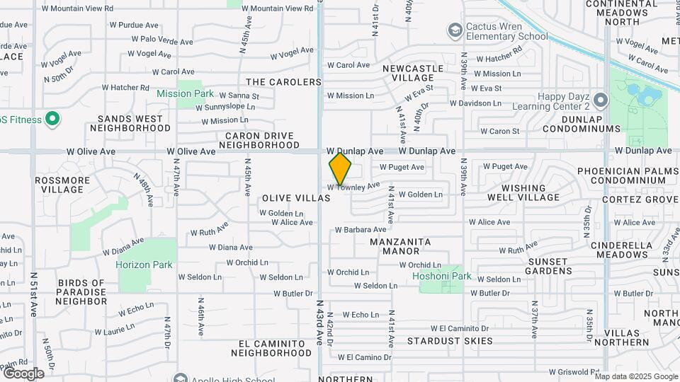 4249 W Townley Ave Map and Location Details