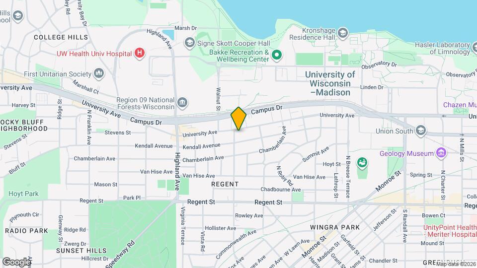 2135 University Ave, Unit #1 Mapa y Detalles de la Ubicación