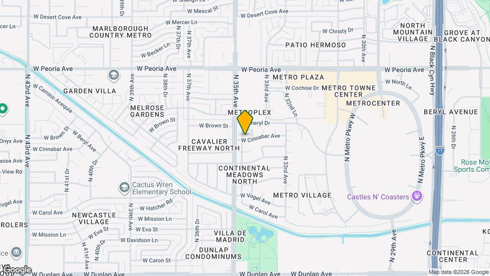 10027 N 34th Ln Map and Location Details