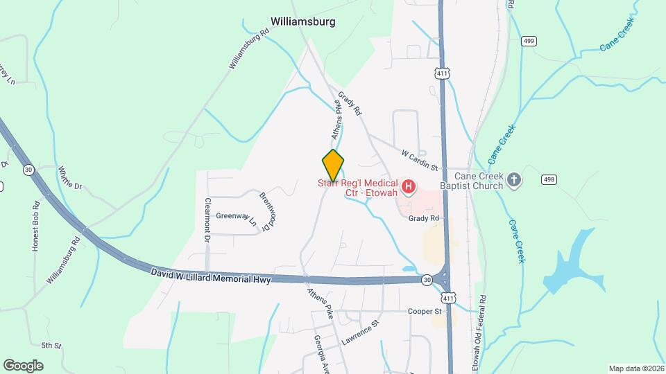 1121 Athens Pike Map and Location Details