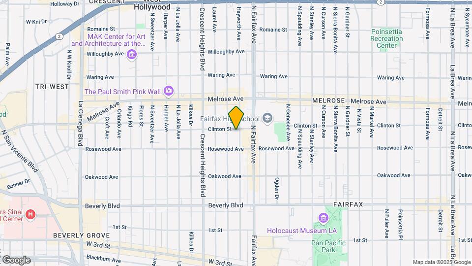 545 N Hayworth Ave Map and Location Details