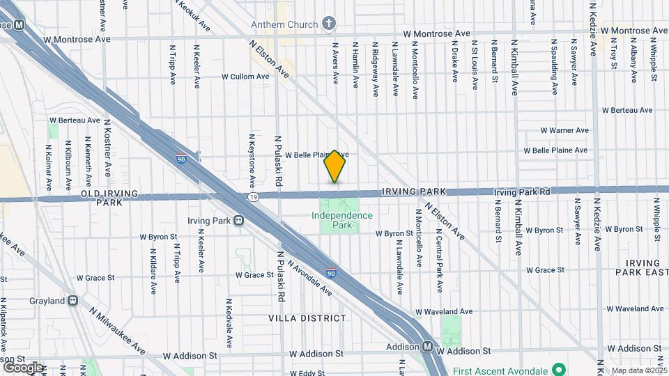 3834 W Irving Park Rd Map and Location Details