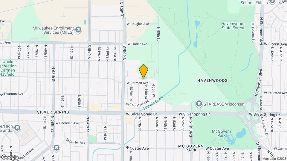 5612 W Carmen Ave Map and Location Details