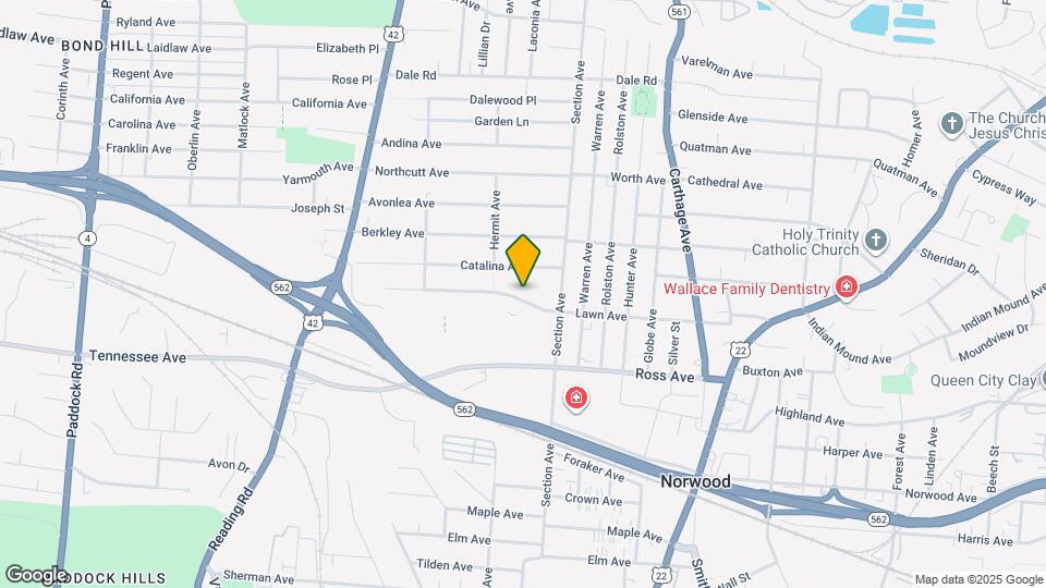 1928 Lawn Ave Map and Location Details