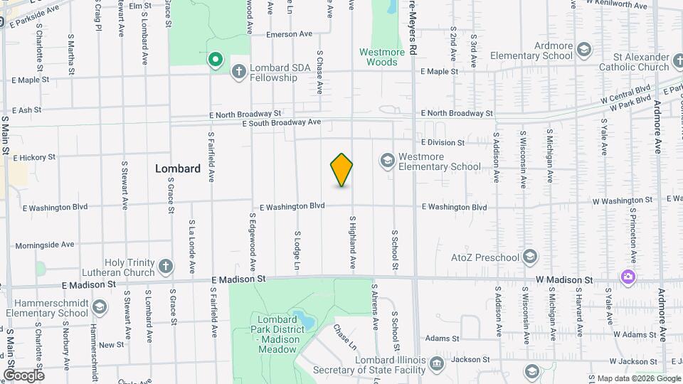 430 S Highland Ave Map and Location Details