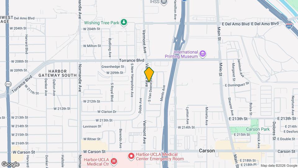 20951 S Van Deene Ave Map and Location Details