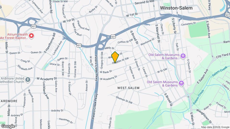 1100 Franklin St SW Map and Location Details