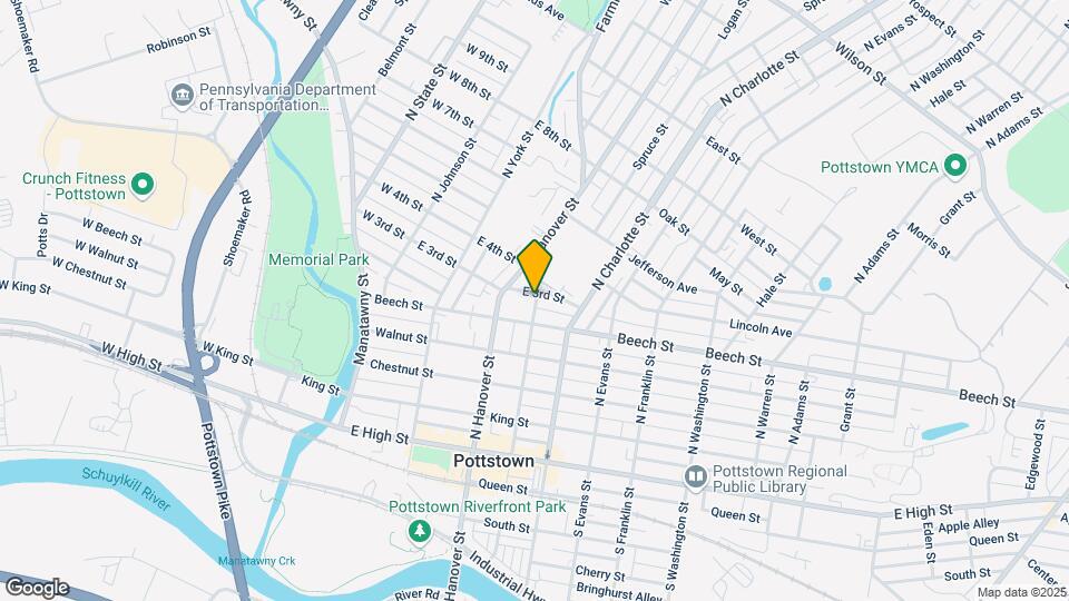 223 N Penn St Map and Location Details