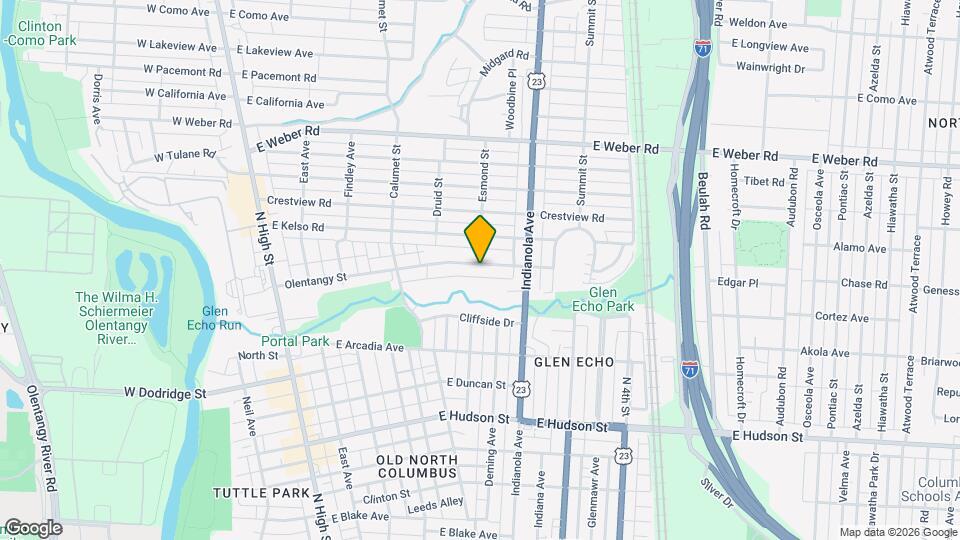 323 Olentangy St Mapa y Detalles de la Ubicación