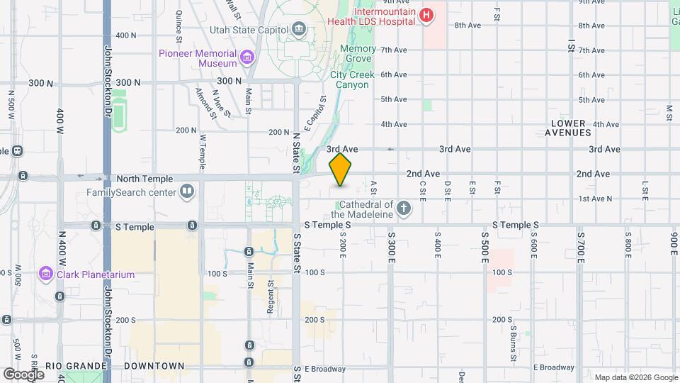 141 E 1st Ave Map and Location Details