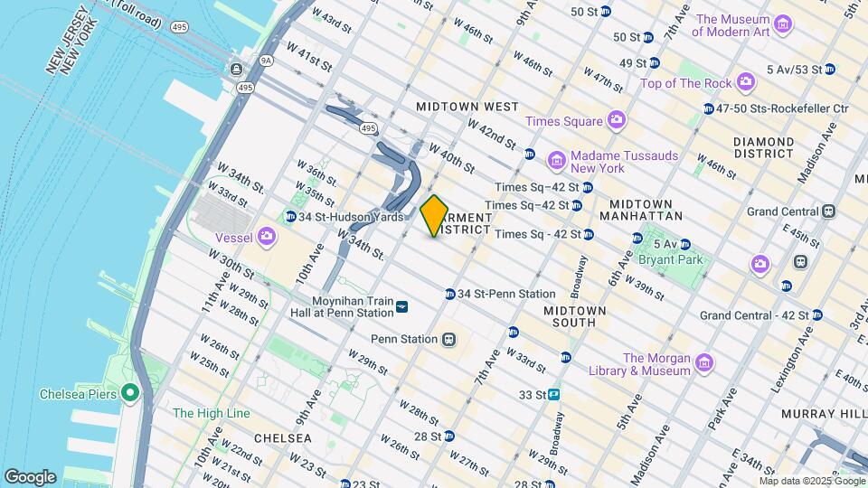 338 W 36th St. Map and Location Details