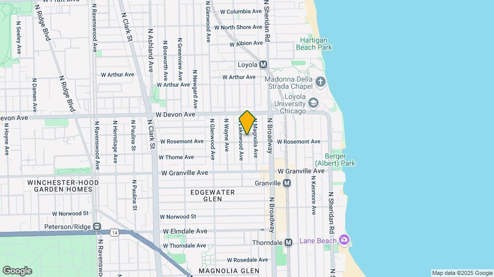 1248-1250 W Rosemont Ave Mapa y Detalles de la Ubicación