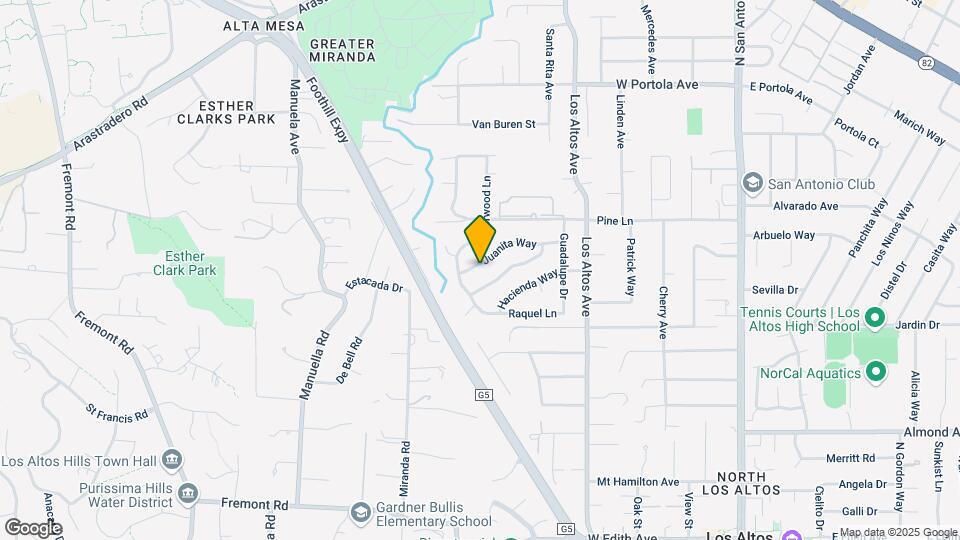 450 Juanita Way Map and Location Details