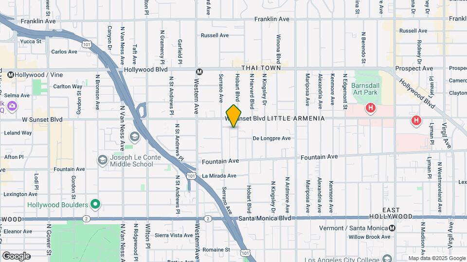 1417 N Hobart Blvd Map and Location Details