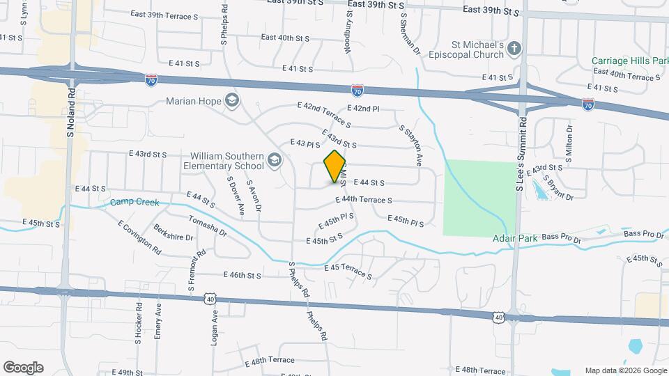 15401 E 44 St S Map and Location Details