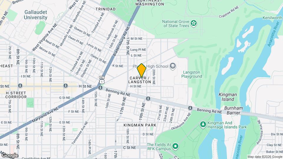 1812 H Pl NE Map and Location Details