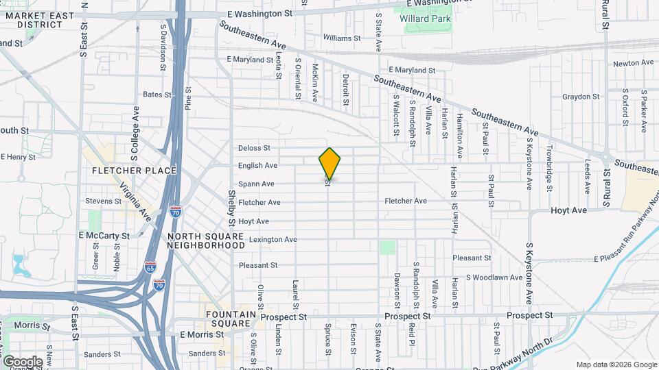 1501 Spann Ave Map and Location Details