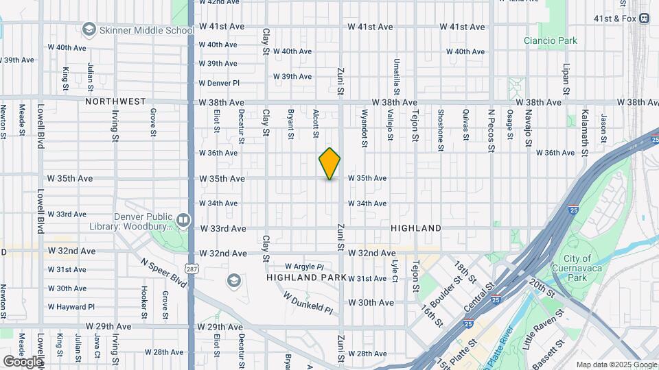 2424 W 35th Ave Map and Location Details
