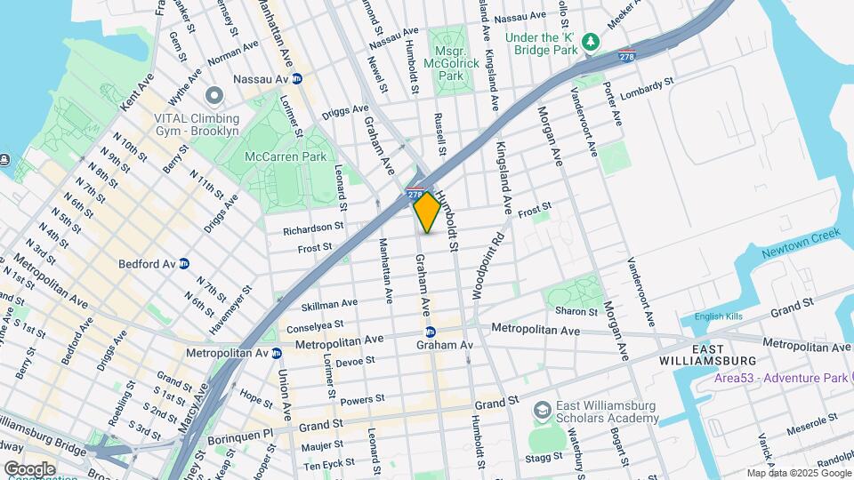 172 Frost St Mapa y Detalles de la Ubicación