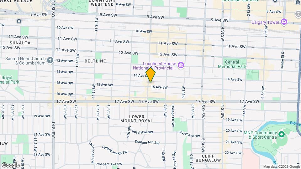 836-815 15 Ave SW Map and Location Details