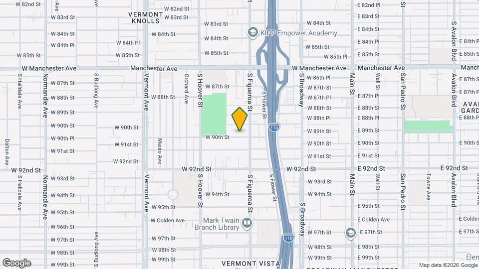 529 W 90th St Map and Location Details