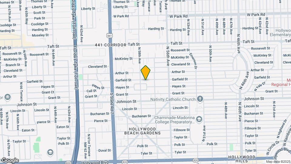 5738 Garfield St Map and Location Details