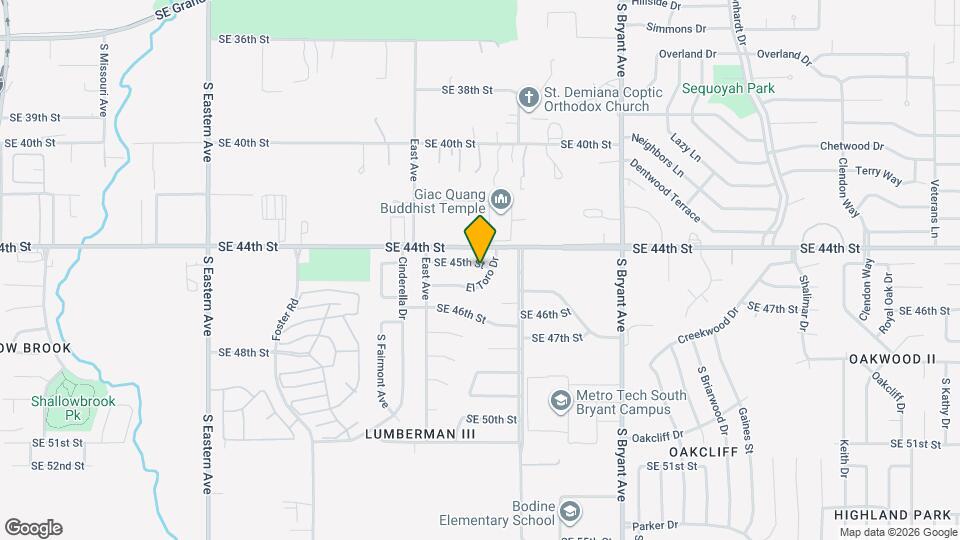 2608 SE 45th St Map and Location Details