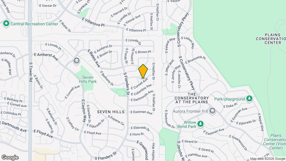 19877 E Cornell Ave Map and Location Details