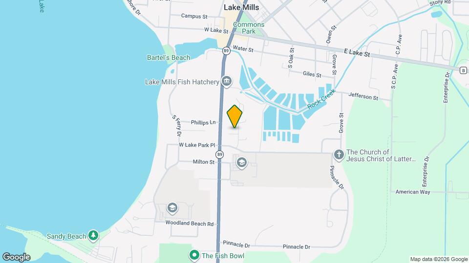 Lake Mills Estates LLC Mapa y Detalles de la Ubicación