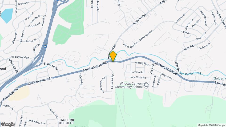 4150 San Pablo Dam Rd Map and Location Details