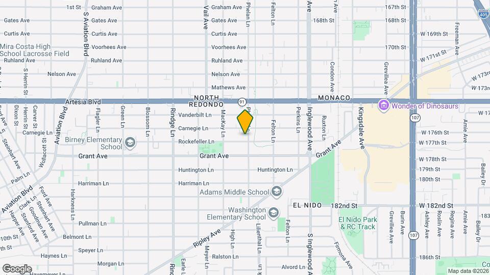 2421 Rockefeller Ln Mapa y Detalles de la Ubicación