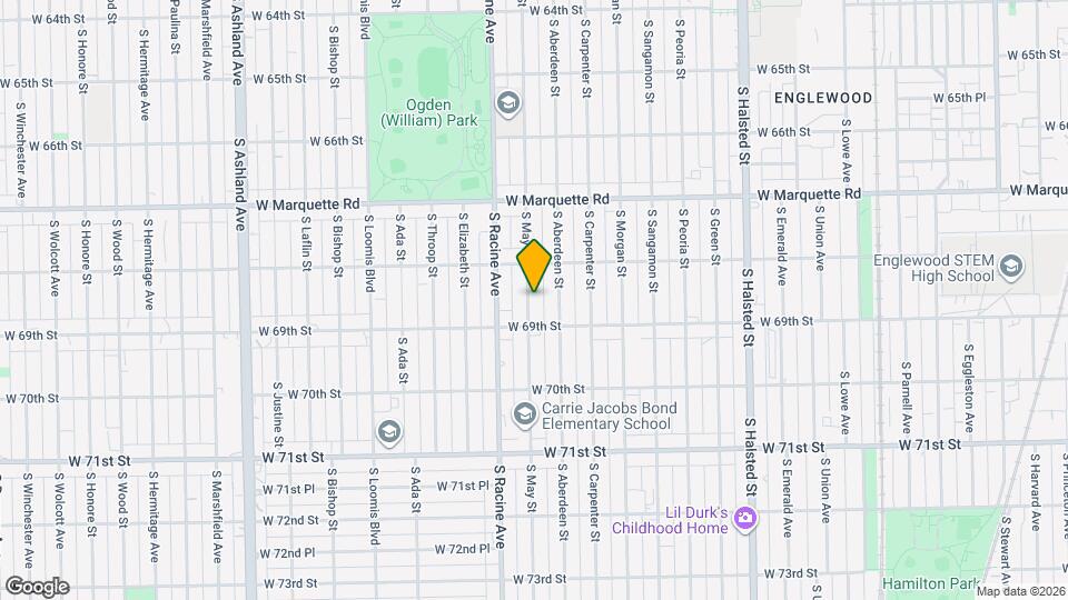6833 S May St Map and Location Details