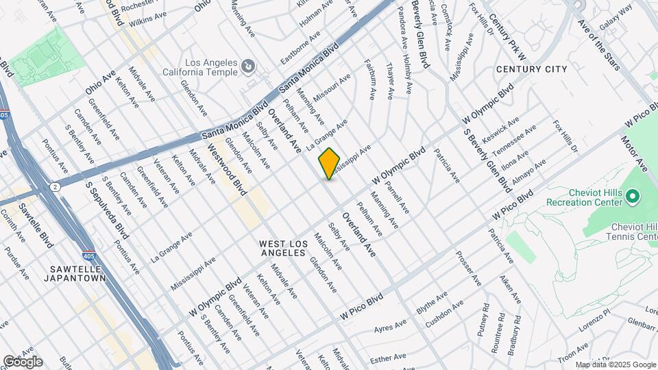 2110 Overland Ave Map and Location Details