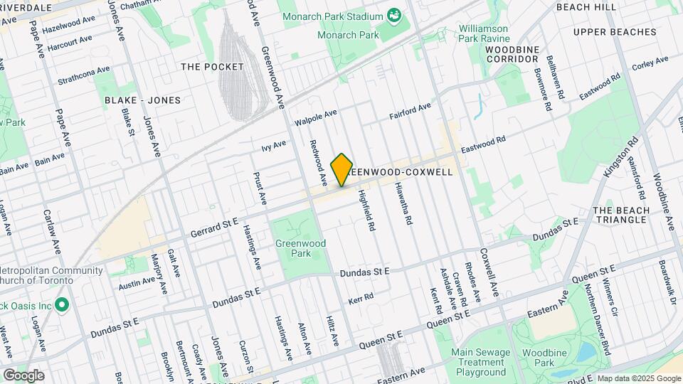1321-1321 Gerrard St E Map and Location Details