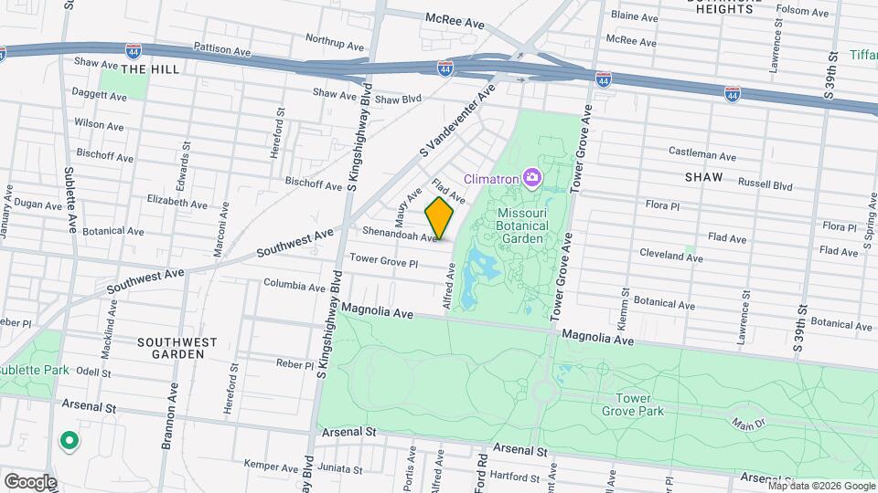 4516 Shenandoah Ave, Unit 2F Map and Location Details