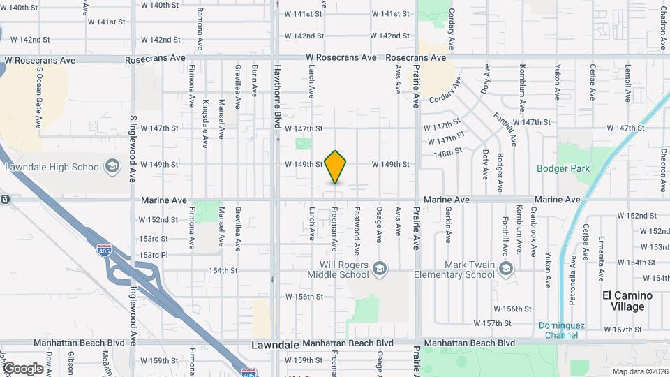 15009 Freeman Ave Map and Location Details