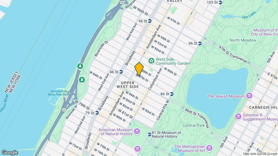 160 W 87th St Map and Location Details