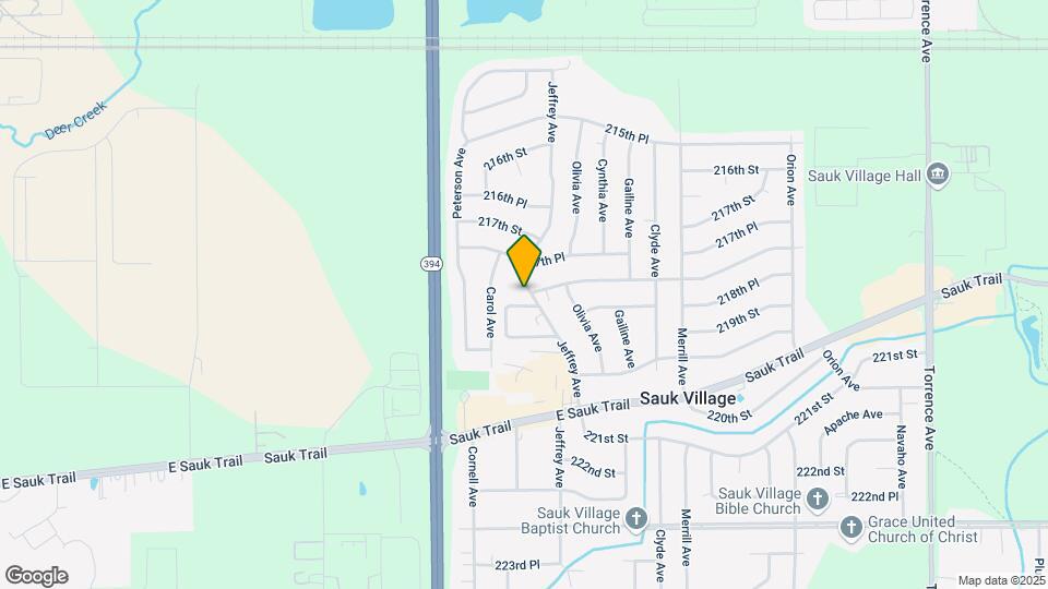 21752 S Jeffrey Ave Map and Location Details
