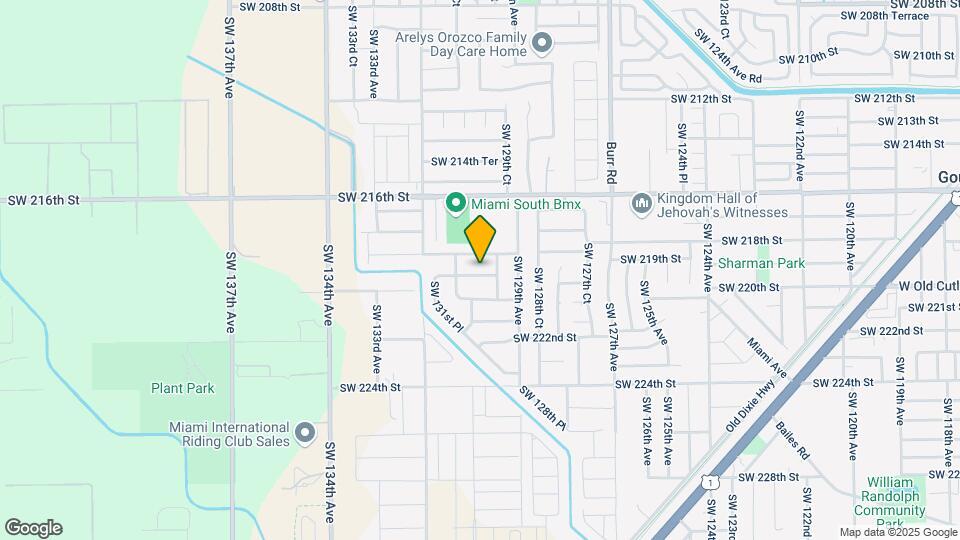 12997 SW 219th Terrace Map and Location Details