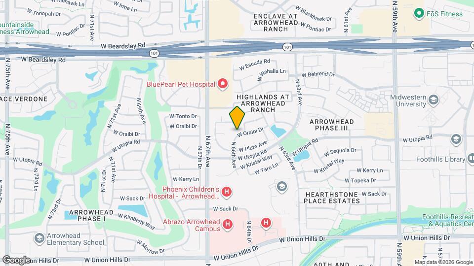 6586 W Oraibi Dr Map and Location Details