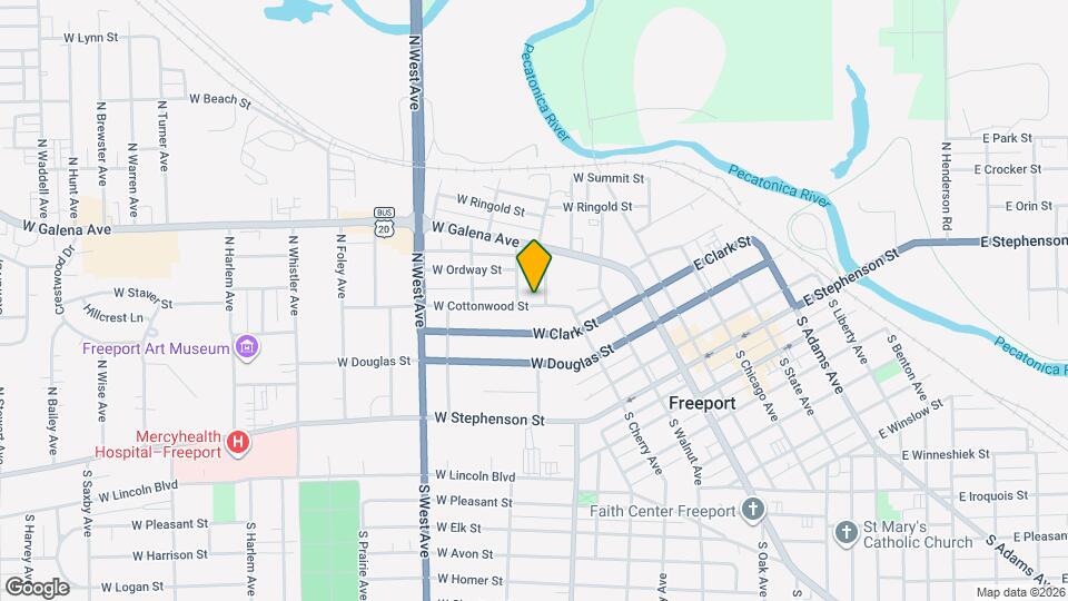 512 1/2 W Cottonwood St Map and Location Details