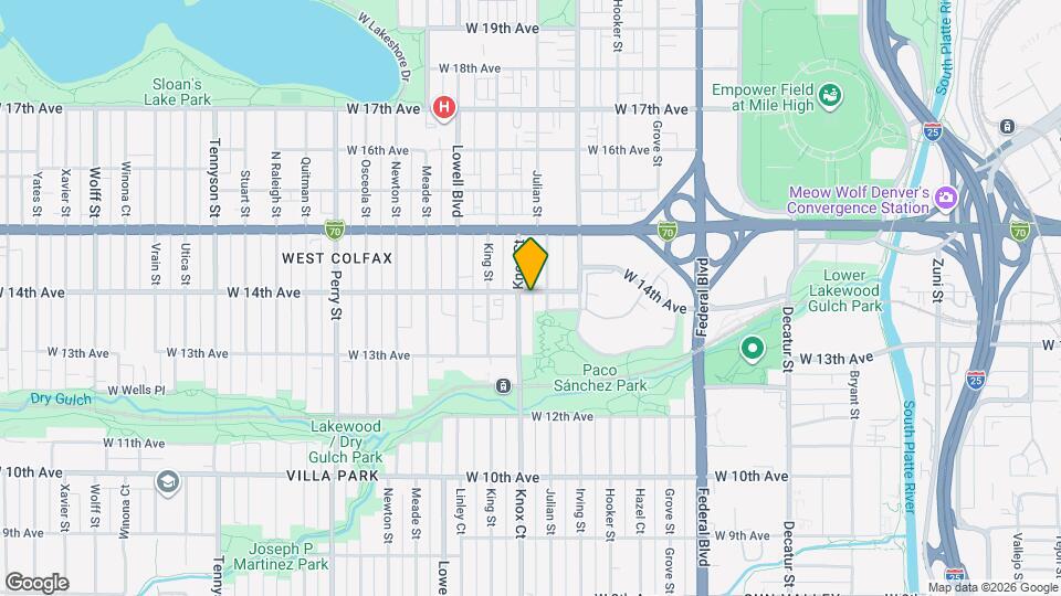 3460 W 14th Ave Map and Location Details