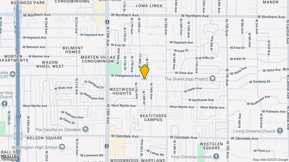 1618 W Gardenia Dr Map and Location Details