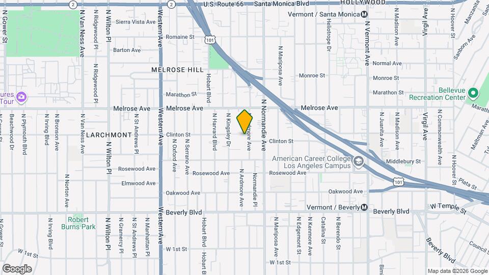 555 N Ardmore Ave, Unit 3 Mapa y Detalles de la Ubicación