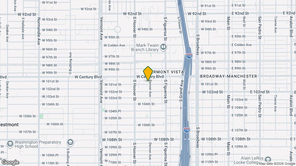 607 W 101st St Mapa y Detalles de la Ubicación