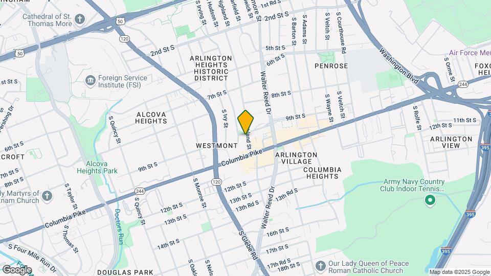 902 S Highland St Map and Location Details